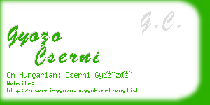 gyozo cserni business card